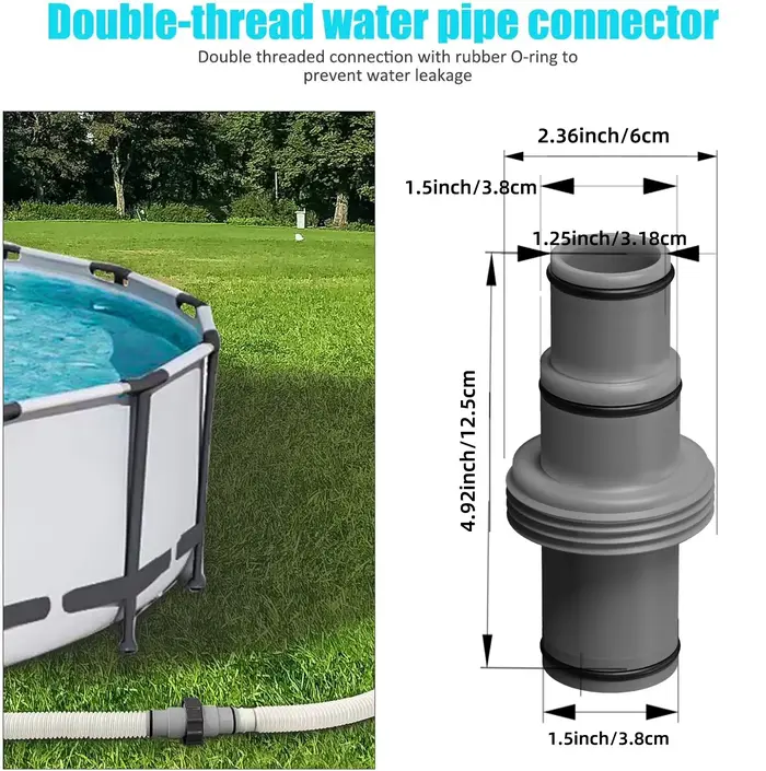 Connecteur de tuyau de pompe de filtre de piscine, adaptateur de connecteur droit, connecteur de joi