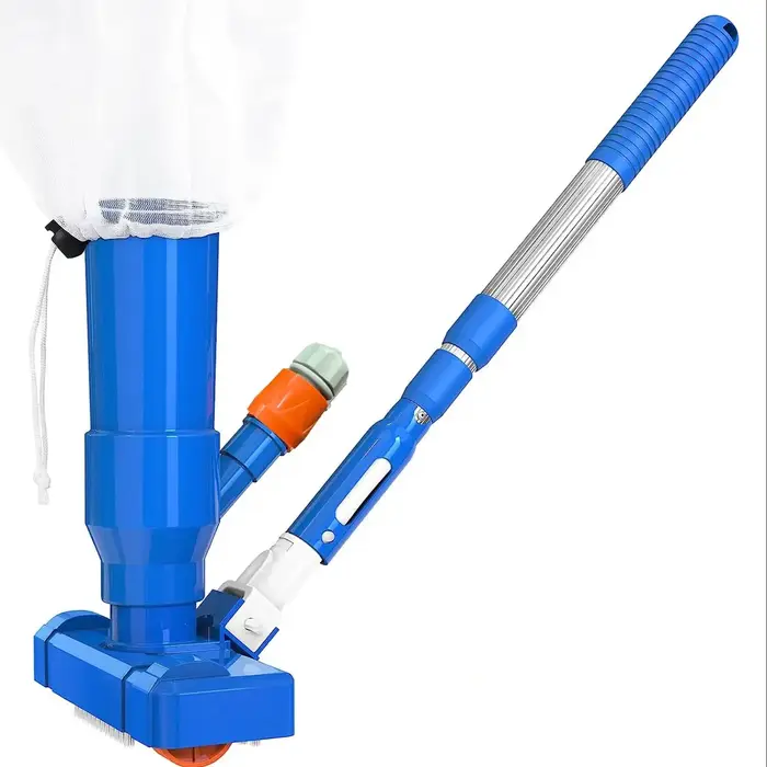 Aspirateur de piscine Portable 40 pouces, nettoyeur à Jet sous-marin pour piscine avec brosse