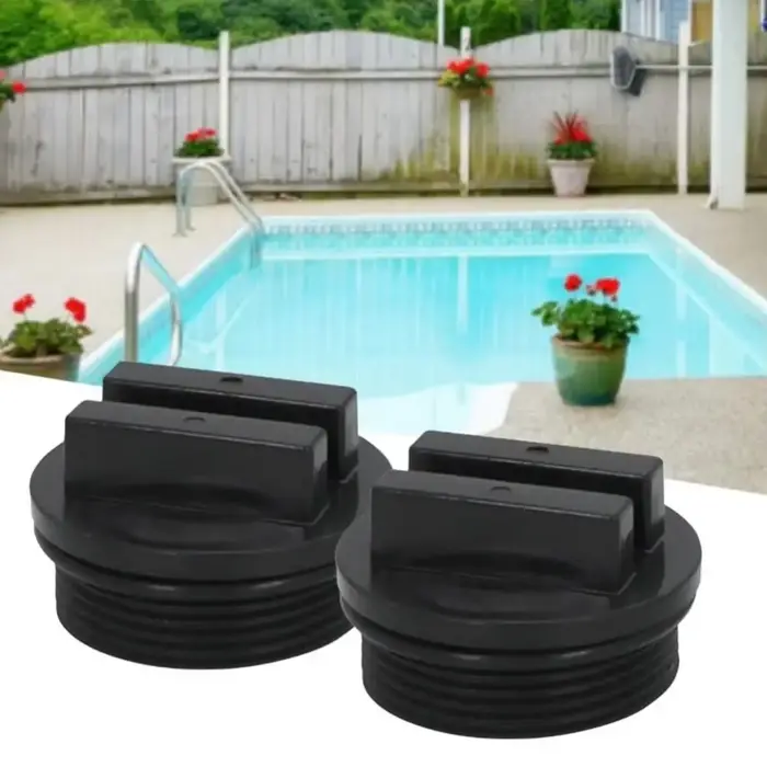 Bouchon de piscine universel en plastique blanc noir