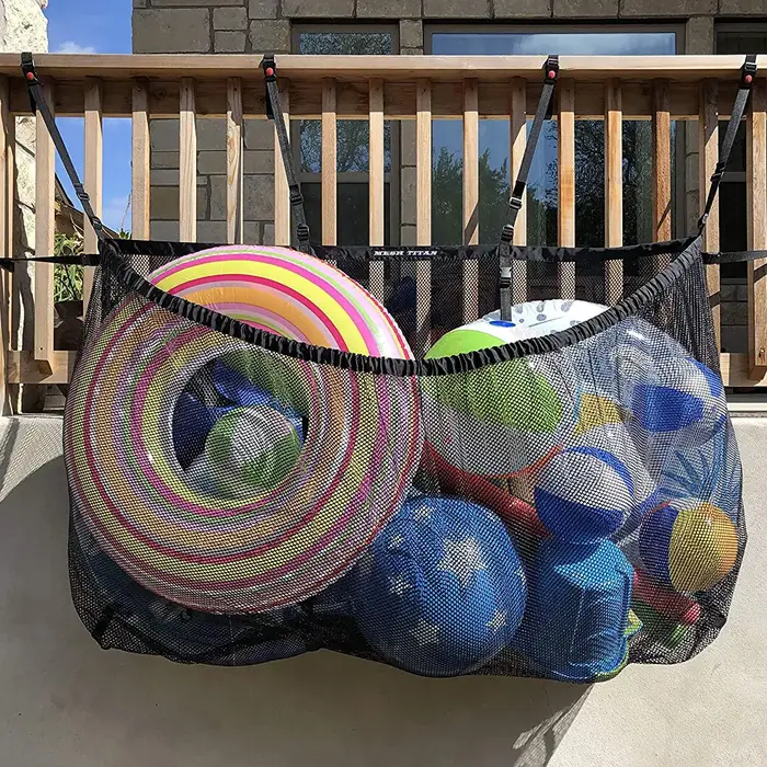 Sac de rangement pour piscine grande capacité et robuste