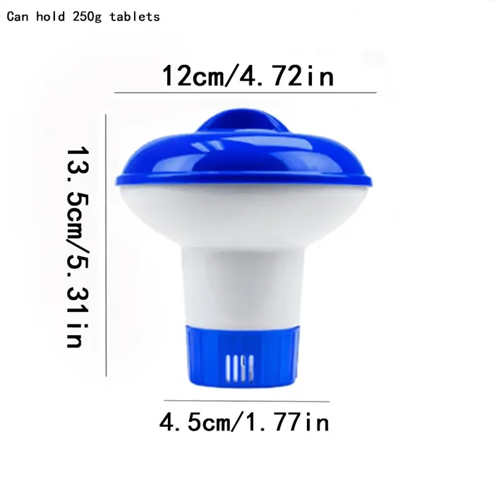 Pilule de piscine, conteneurs de tasse flottante pour le nettoyage de la piscine, produits chimiques