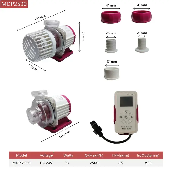 Jebao-Pompe à eau avec écran LCD, série MDP, contrôle WiFi, précieux accessoires d'aquarium pour poi