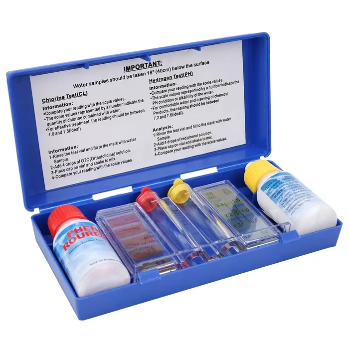 Kit de Test de qualité de l'eau au chlore PH OTO, testeur de piscine, boîte de Test d'eau