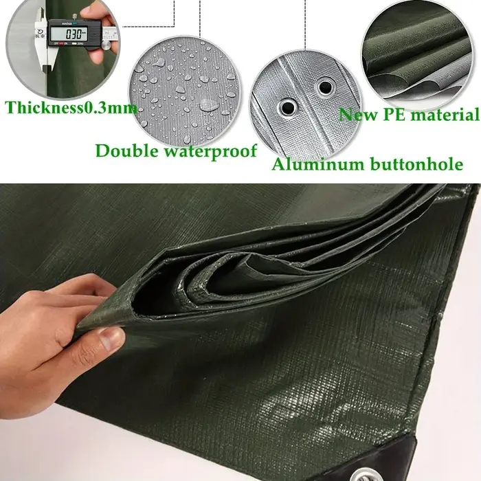 Bâche imperméable verte argentée TarLII