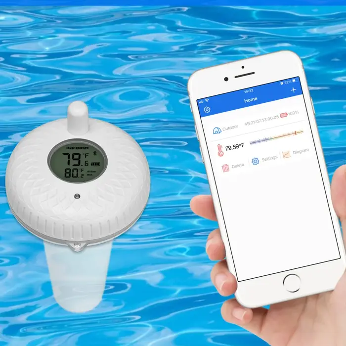 INKBIRD Piscine Flottant Therye.com IBS-P01B Bluetooth IPX7 Baignoire Spa Bain À Remous Étangs De Poissons Mesure De La Température Mètre