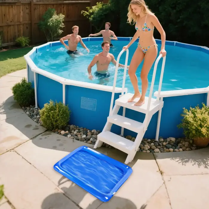 Bassin de lavage des pieds gonflable pour l'entrée de la piscine