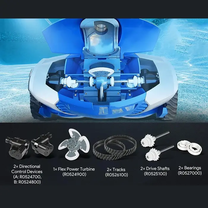 Kit de remplacement pour nettoyeur de piscine Zodiac MX6 MX8 comprenant la turbine R0524900, les che