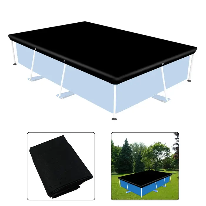 Support rectangulaire extérieur couverture de piscine cour étanche crème solaire anti-poussière