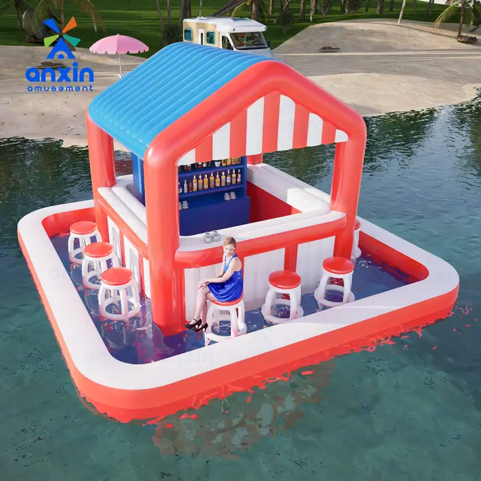 Barre gonflable flottante de piscine d'eau d'arrière-cour avec la piscine pour le point de jeu de fê