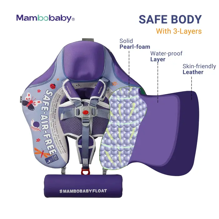 Mambobaby flotteur sans retournement Non gonflable bébé anneau de bain flotteurs d'eau entraîneur de natation infantile