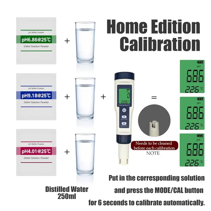 Testeur de PH/EC/TDS/salinité/température 5 en 1