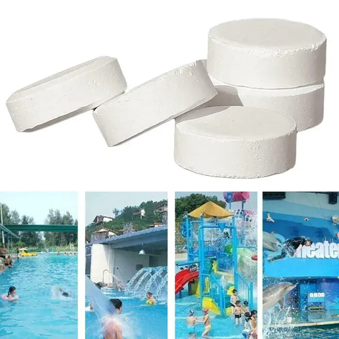 50 pièces comprimés de chlore désinfection instantanée multifonction pour piscine baignoire Spa 50