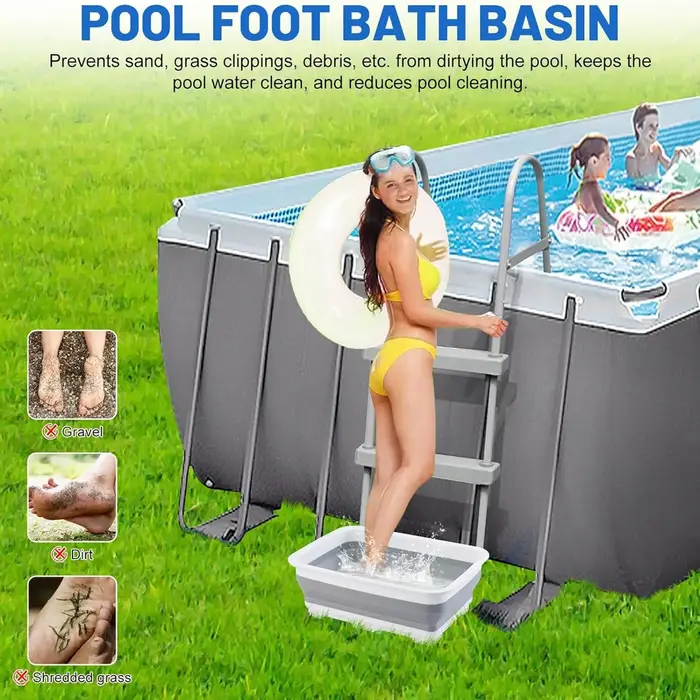 Bassin de lavage de pieds portable antidérapant pour piscine