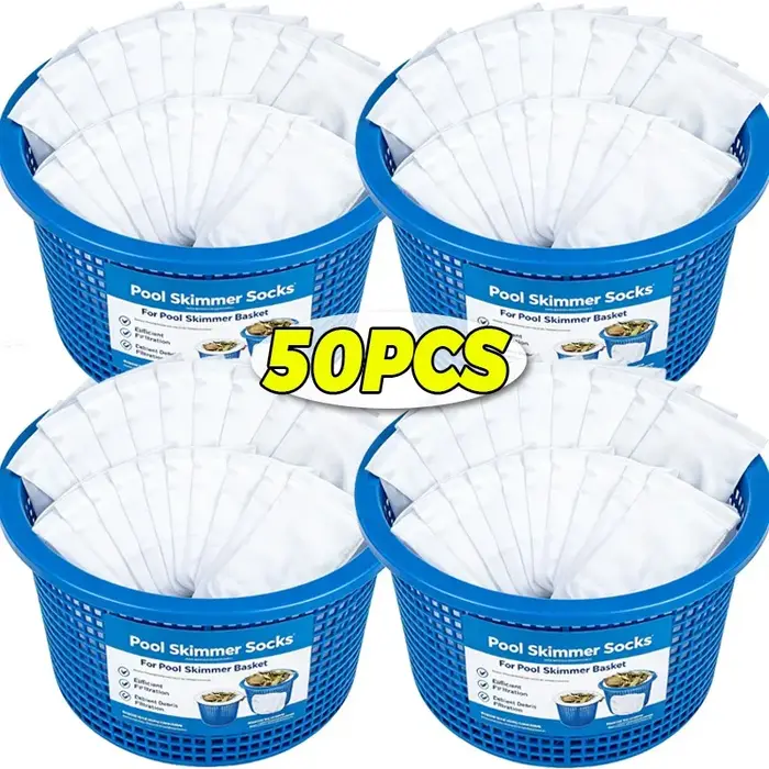 50/5x Chaussettes filtrantes en maille polyester pour paniers de piscine