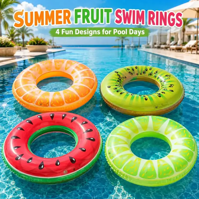 1PC Bouée gonflable pour piscine en forme de fruits