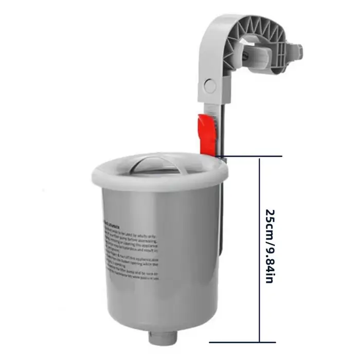 Écumoire de piscine mural flottant auto avec support réglable panier d'écumoire amovible pour débris