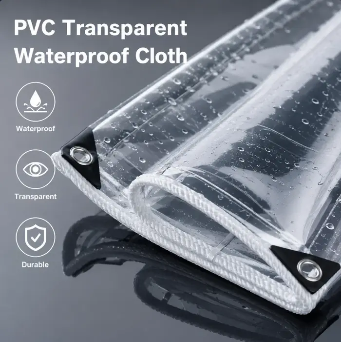 Bâche transparente en PVC de haute qualité avec coins renforcés améliorés et un design entièrement fermé