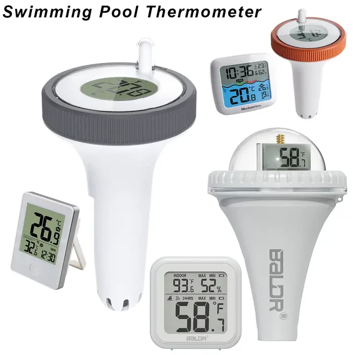 Thermomètre numérique de piscine flottant