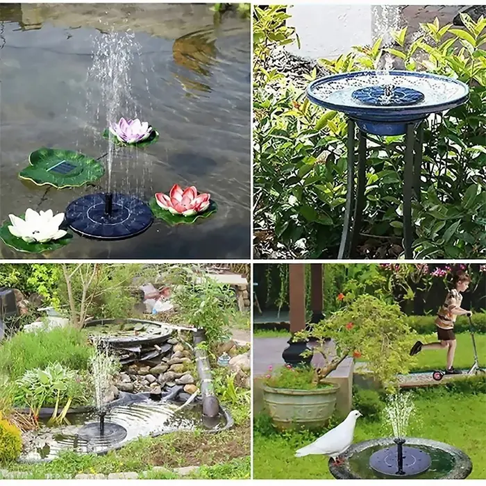 Pompes solaires pour fontaines (13/16/18 cm) parfaites pour les piscines de jardin