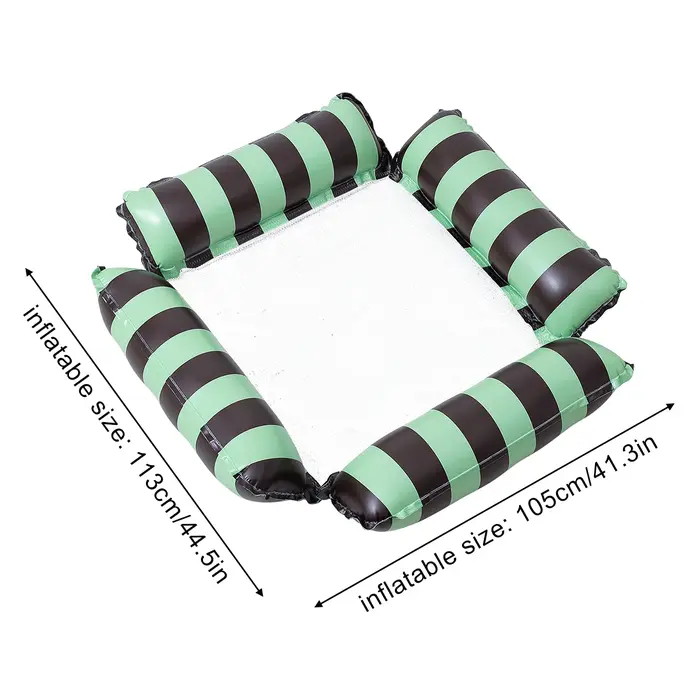 1 chaise flottante gonflable pour piscine avec filet rafraîchissant. Hamac aquatique à 4 tubes