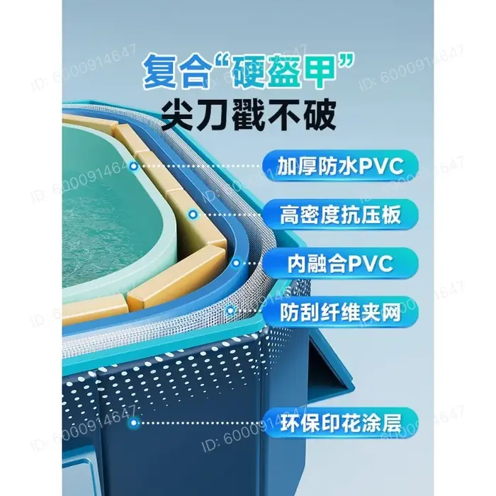 Grande piscine pliable à structure rigide