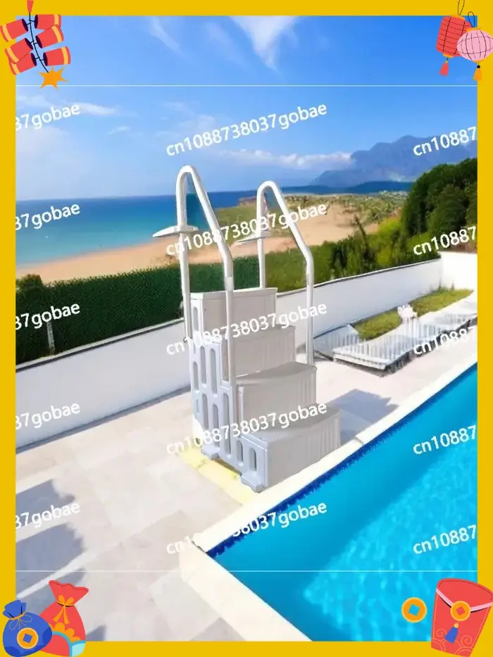 Échelle de piscine hors sol en plastique de style pop