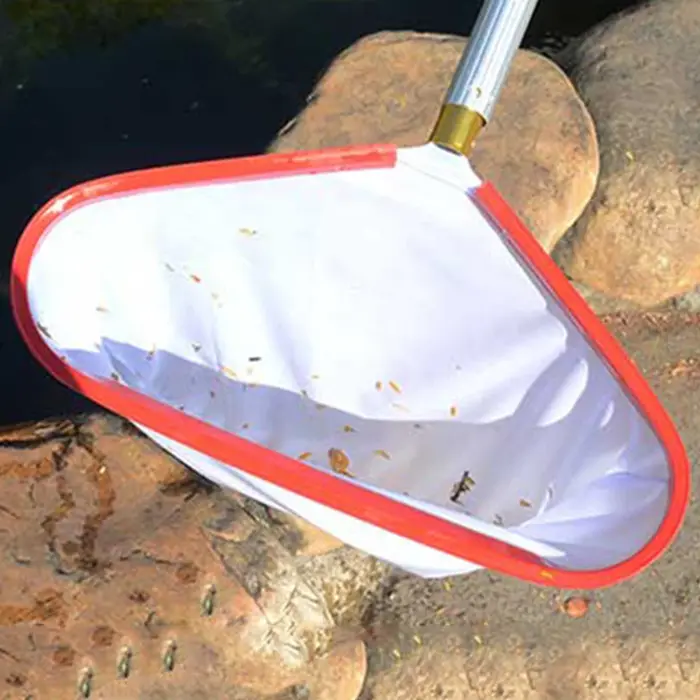Filet de nettoyage pour piscine à mailles fines avec poignée en aluminium