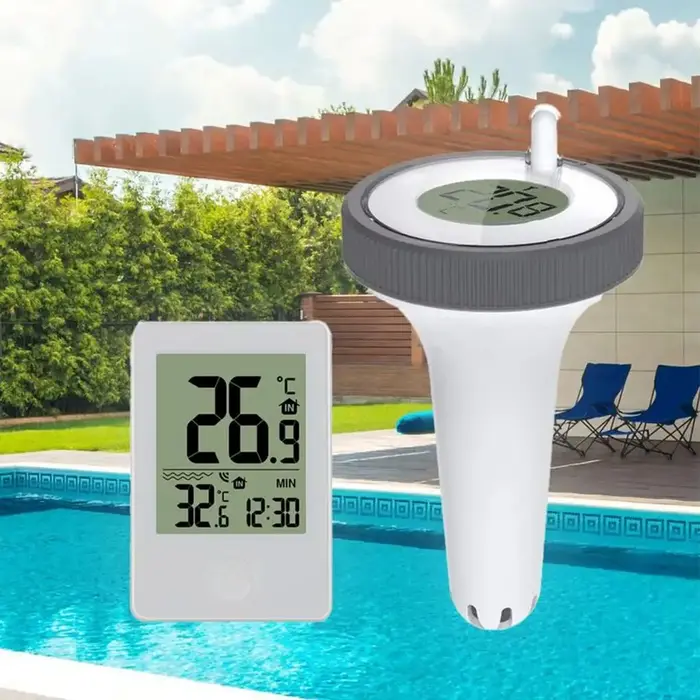 Compteur de température flottant thermomètre numérique de piscine Aquarium salles de bains