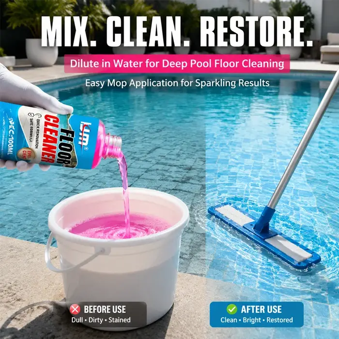 Concentré de nettoyant pour fond de piscine