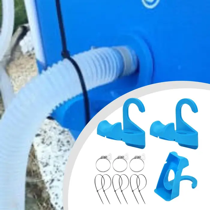 Supports de tuyaux de piscine réglables pour vannes à piston Intex - Kit de fixation sécurisé avec a