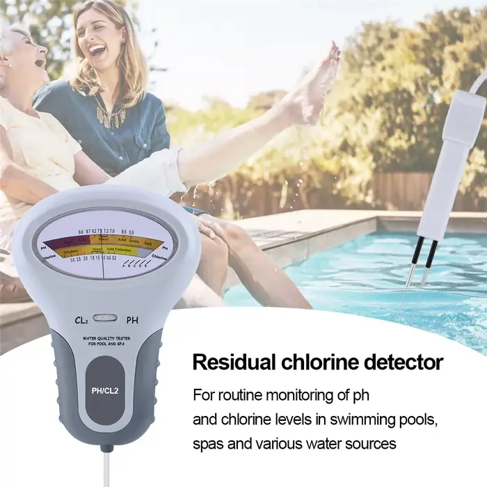 Analyseur professionnel de chlore PH CL2 avec sonde pour la surveillance de la qualité de l'eau des piscines et des spas