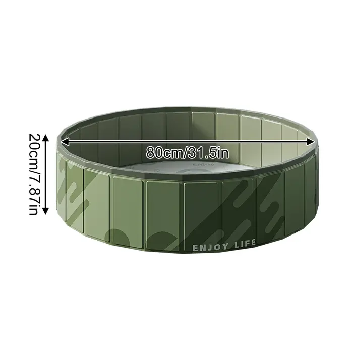 Piscine pliable portable 1 pièce, baignoire antidérapante pour animaux de compagnie, bac à balles mu
