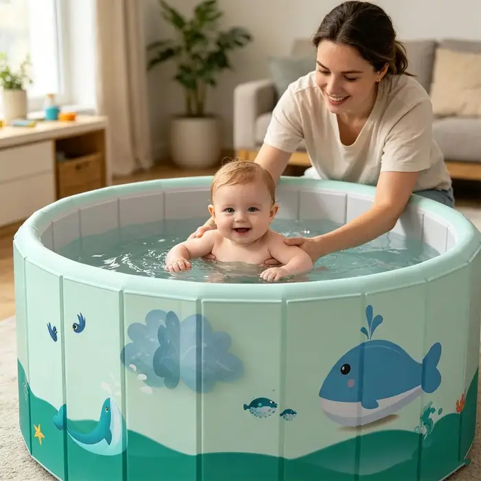 Piscine pliable non gonflable en PVC