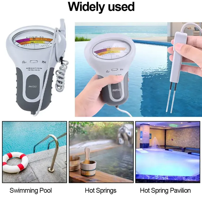 Analyseur professionnel de chlore PH CL2 avec sonde pour la surveillance de la qualité de l'eau des piscines et des spas