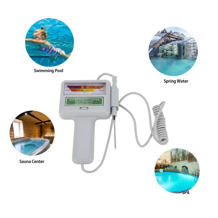 Testeur de PH d'eau de piscine Portable/compteur de chlore