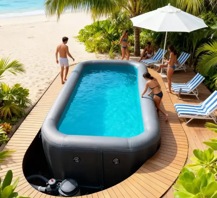 Piscine gonflable géante d'extérieur pour événements domestiques, qualité commerciale, fabrication O