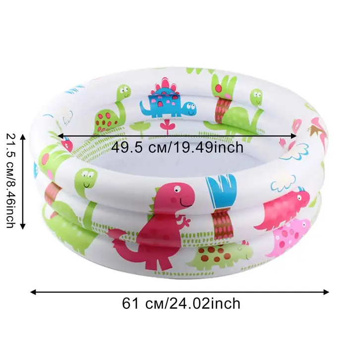 Piscine gonflable ronde à motif dinosaure, piscine à balles en PVC, piscine portable pour jardin ext