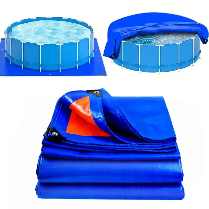 Tapis de sol pour piscine, coussin de protection robuste, bâche carrée imperméable, anti-perforation