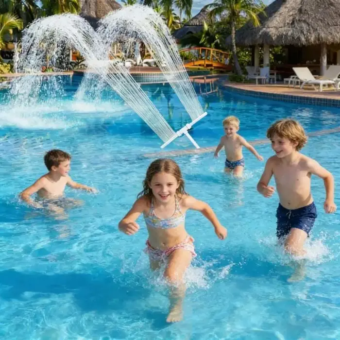 Caractéristique d'eau piscine à deux buses