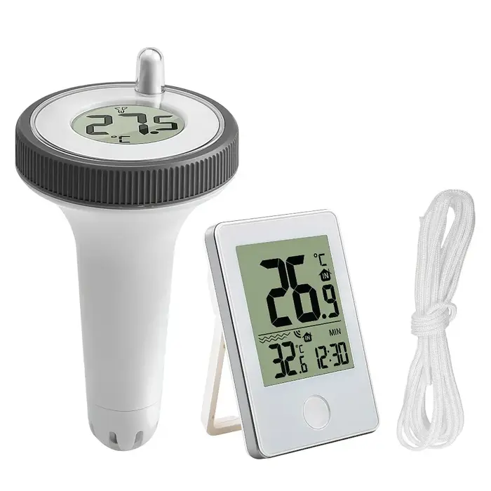 Thermomètre de piscine sans fil avec écran LCD 0.1 ℃   Thermomètre de Précision pour Piscine, Thermo