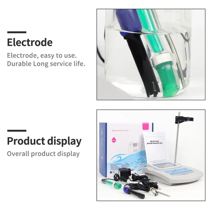 Testeur de qualité de l'eau PH/TDS/EC/ORP/CF/Temp 6 en 1