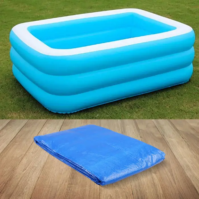 Couverture de piscine imperméable 460 x 230 x 25 cm, couverture de piscine rectangulaire, durabilité