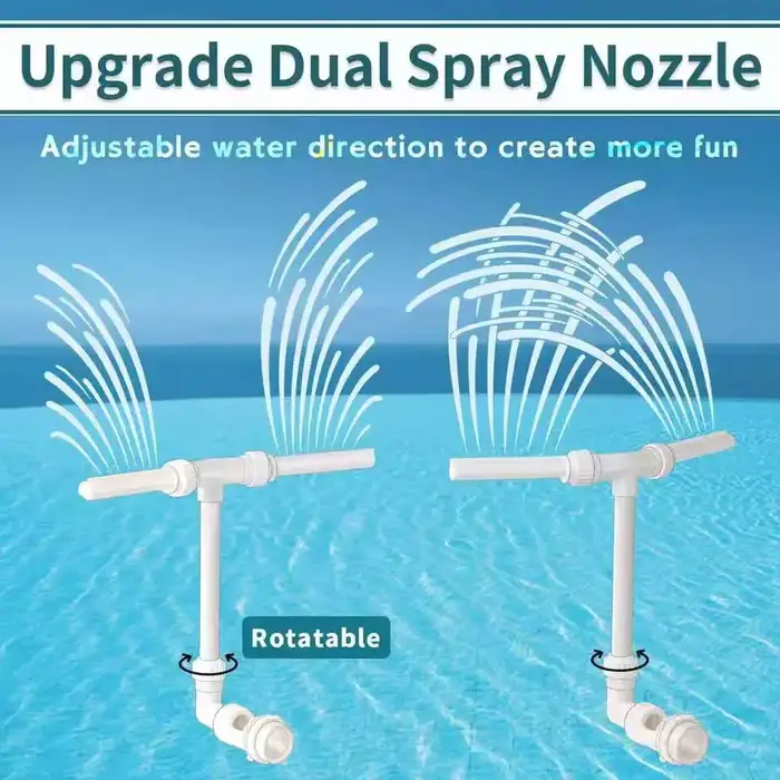 Fontaine à eau double jet pour piscine