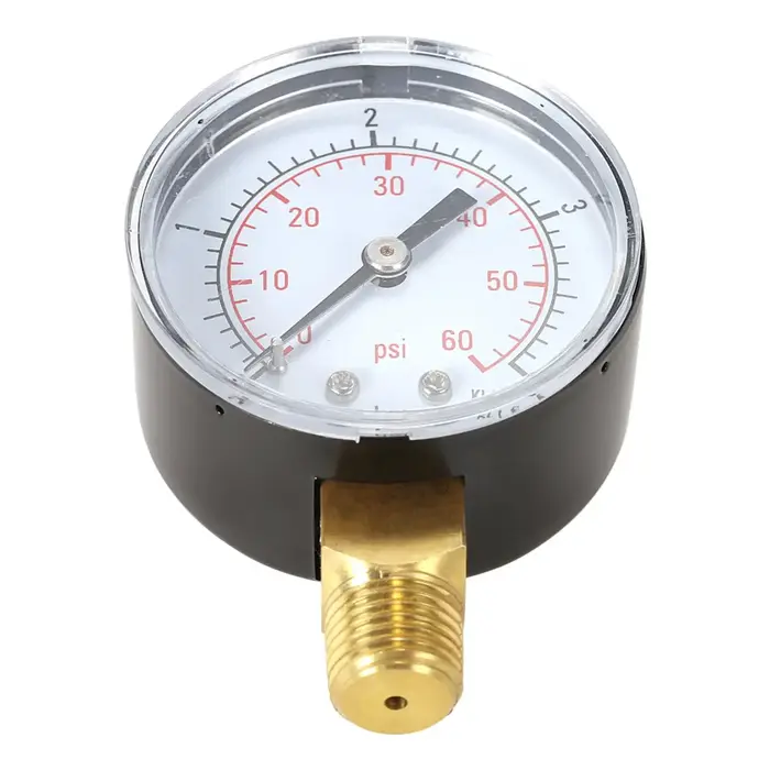 Manomètre hydraulique de pression d'eau de filtre de piscine de 50mm