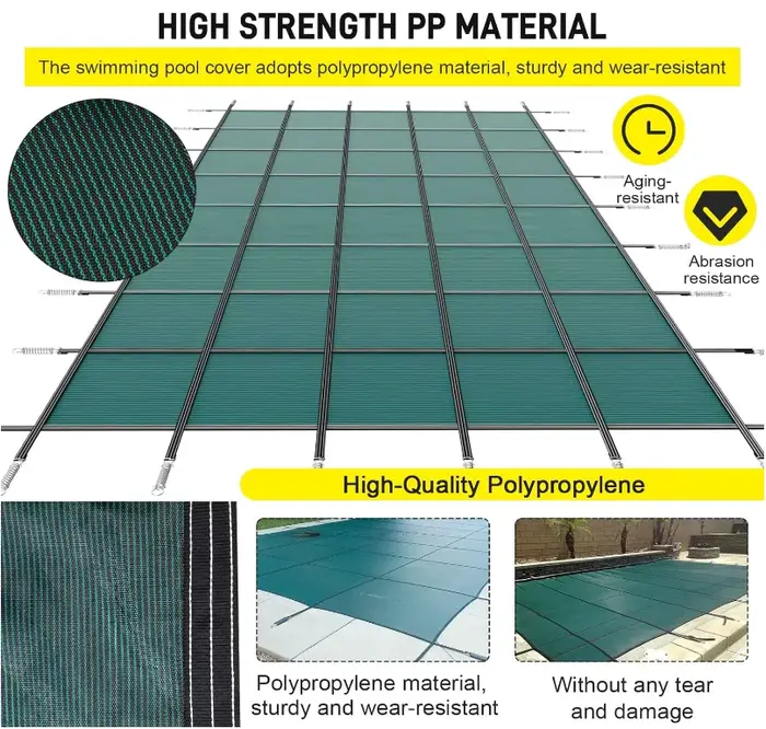 Couverture de sécurité pour piscine écologique et non polluante, fabriquée avec des matériaux de hau