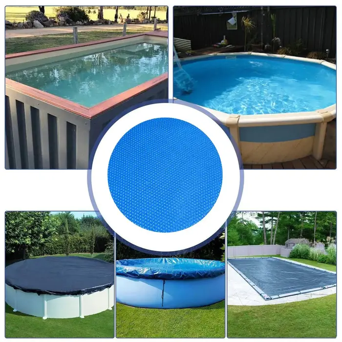 Couverture de piscine ronde anti-évaporation et anti-poussière pour extérieur