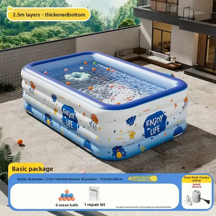 Piscine gonflable familiale Wild Horse Village pour enfants et bébés