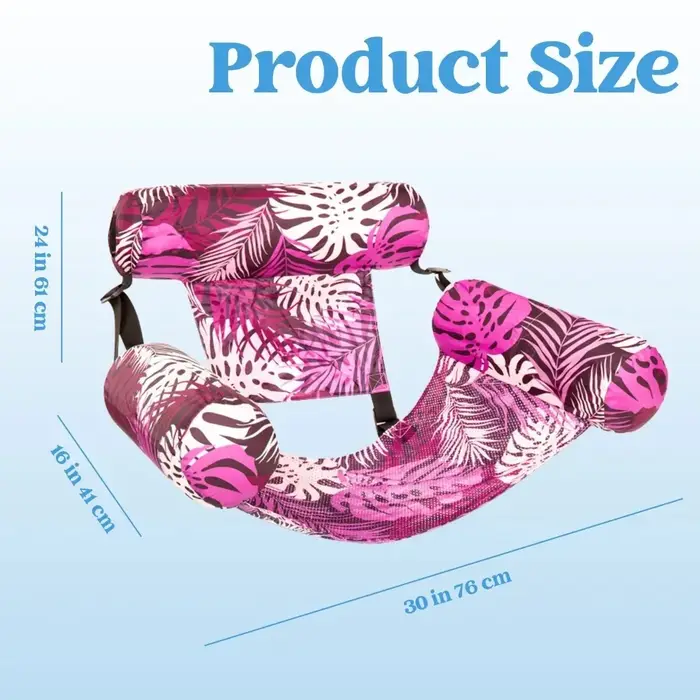 Lot de 1 chaise longue gonflable robuste pour piscine