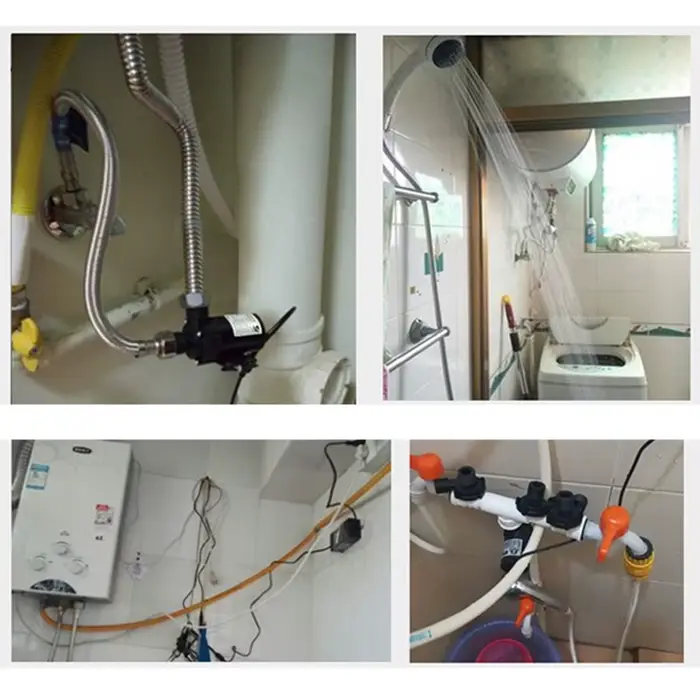DC 12V 24V silencieux 4 Points fileté chauffe-eau douche sol chauffage Booster pompe sans brosse moteur solaire