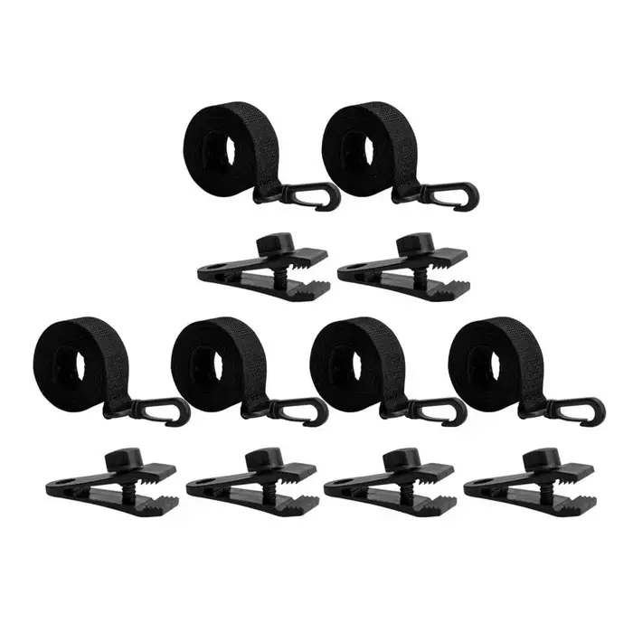 Kit de fixation de bobine de couverture solaire de piscine, comprenant 8/6 sangles, 8/6 Clips et att